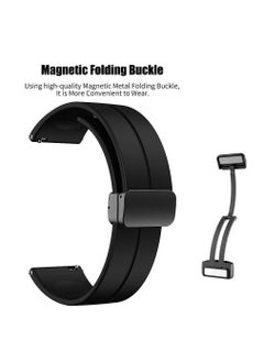 22mm Silicone Strap With Magnetic Folding Buckle For Oraimo Tempo W 2 OSW20- Smart Watch Sport- Black - pzsku/Z1DB6957CFA92AF0D59D3Z/45/_/1689451474/b285a59c-c4fc-4f2d-bdf7-af03ead15350