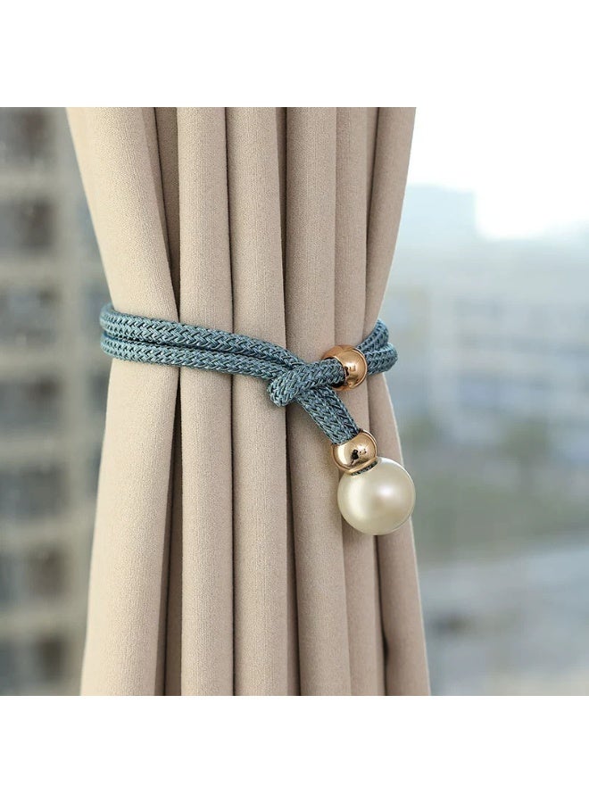 Goolsky 2pcs Luxurious French Curtain Tiebacks with Faux Pearl Decorations - Adjustable and Stylish Curtain Holdbacks for Home Decor - Image 5