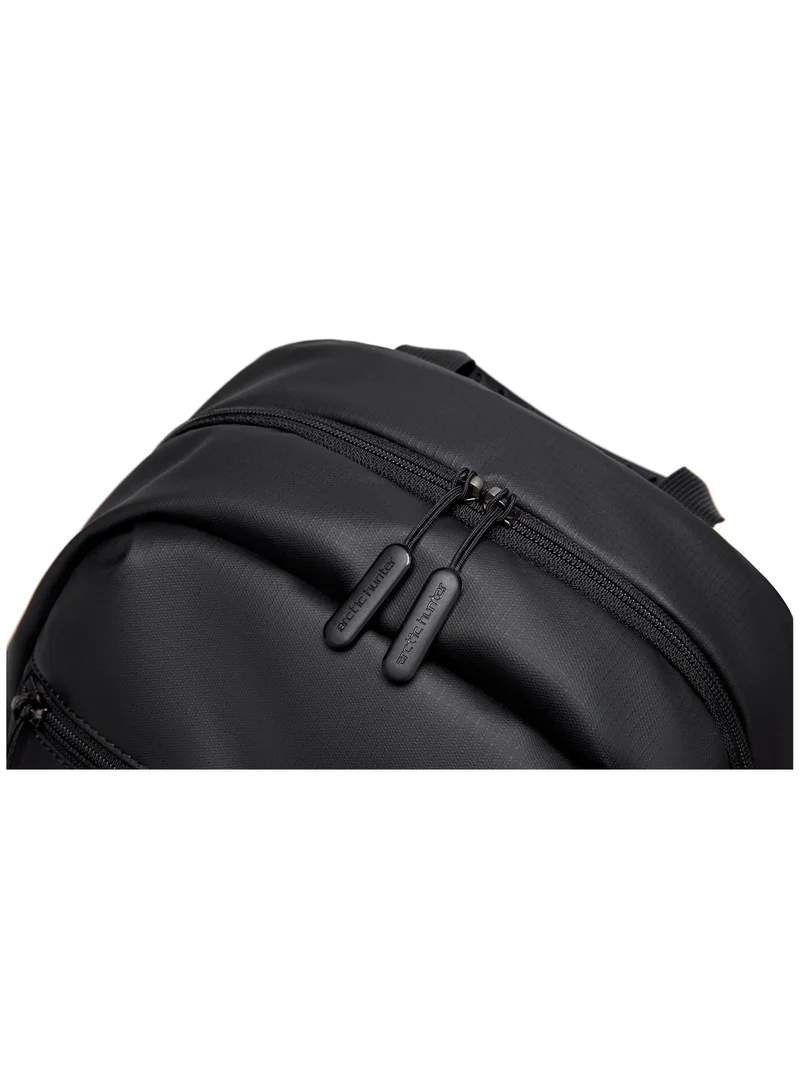Arctic Hunter Black Casual Backpack Water Resistant College School Bag With Built in USB Port For Unisex, B00489, Black  | Best Price UAE