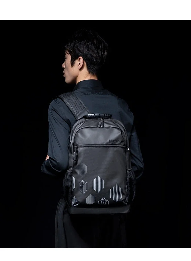 Arctic Hunter Black Casual Backpack Water Resistant College School Bag With Built in USB Port For Unisex, B00489, Black  | Best Price UAE