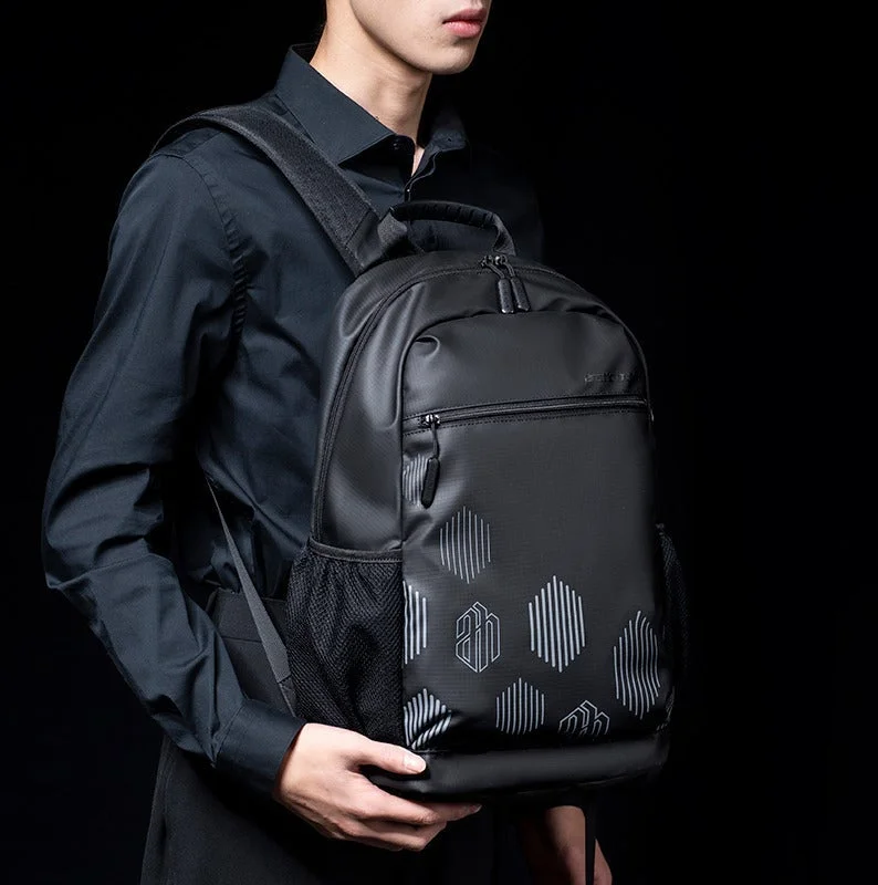 Arctic Hunter Black Casual Backpack Water Resistant College School Bag With Built in USB Port For Unisex, B00489, Black  | Best Price UAE