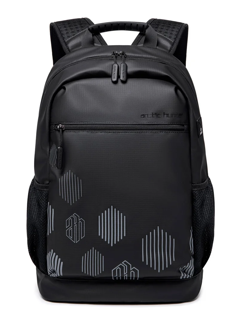 Arctic Hunter Black Casual Backpack Water Resistant College School Bag With Built in USB Port For Unisex, B00489, Black  | Best Price UAE