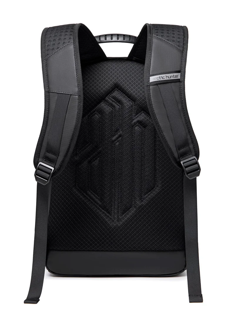 Arctic Hunter Black Casual Backpack Water Resistant College School Bag With Built in USB Port For Unisex, B00489, Black  | Best Price UAE
