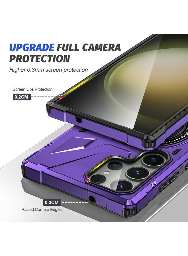 S-TOP Case For Samsung Galaxy S23+ 5G MagSafe Magnetic Shockproof Phone Case with Ring Holder - Image 4