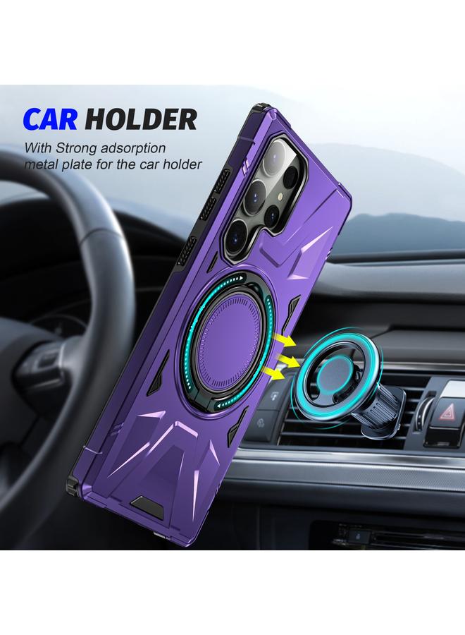 S-TOP Case For Samsung Galaxy S23+ 5G MagSafe Magnetic Shockproof Phone Case with Ring Holder - Image 2