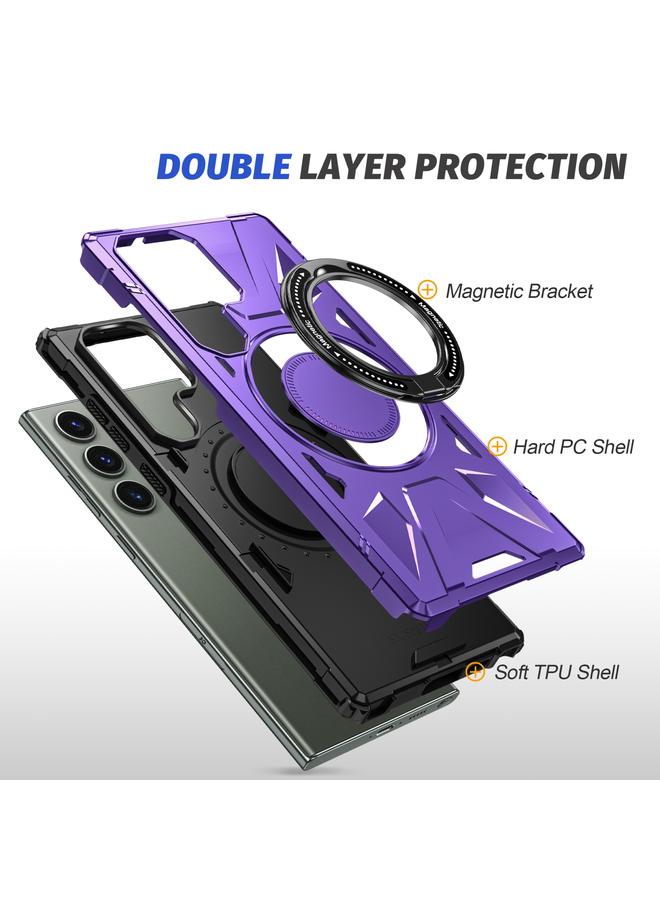 S-TOP Case For Samsung Galaxy S23+ 5G MagSafe Magnetic Shockproof Phone Case with Ring Holder - Image 3