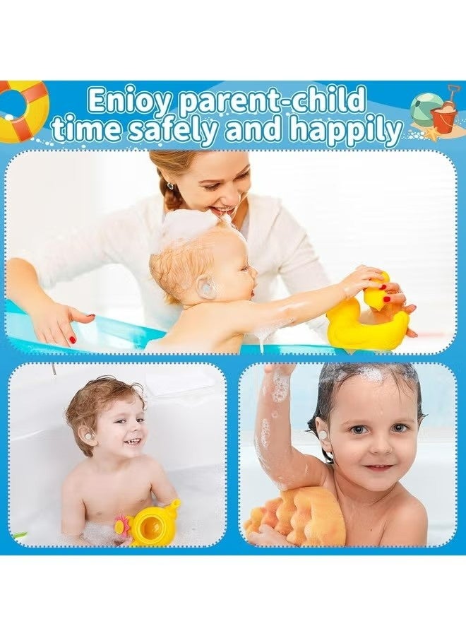 60 Pieces Baby Waterproof Ear Stickers Ear Covers for Swimming Shower Ear Protectors with Ear Plugs for Kids Newborn Disposable Ear Covers for Shower Surfing Snorkeling and Other Water Sports (White) - Image 5