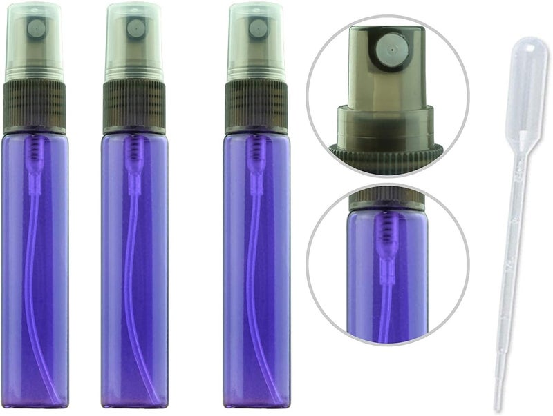 ZbFwmx 20 Pack Set 10ML Protable Refill Bulk Atomizer Spray Travel Perfume Bottle Hydrating Empty Bottle (Purple) - Image 4