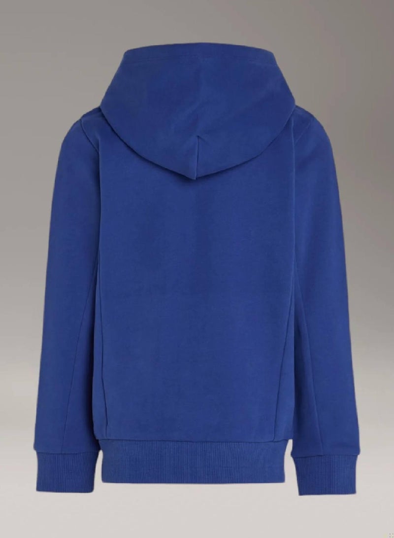 كالفن كلاين جينز هودي من قماش تيري مزود بسحاب ومزين بشعار كلفن كلاين - Image 5