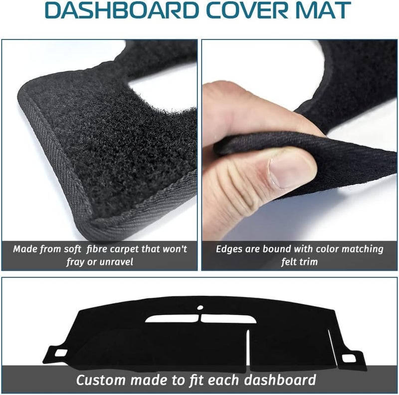 KEDAKEJI Black Dash Cover for Chevy and GMC Vehicles - Image 3