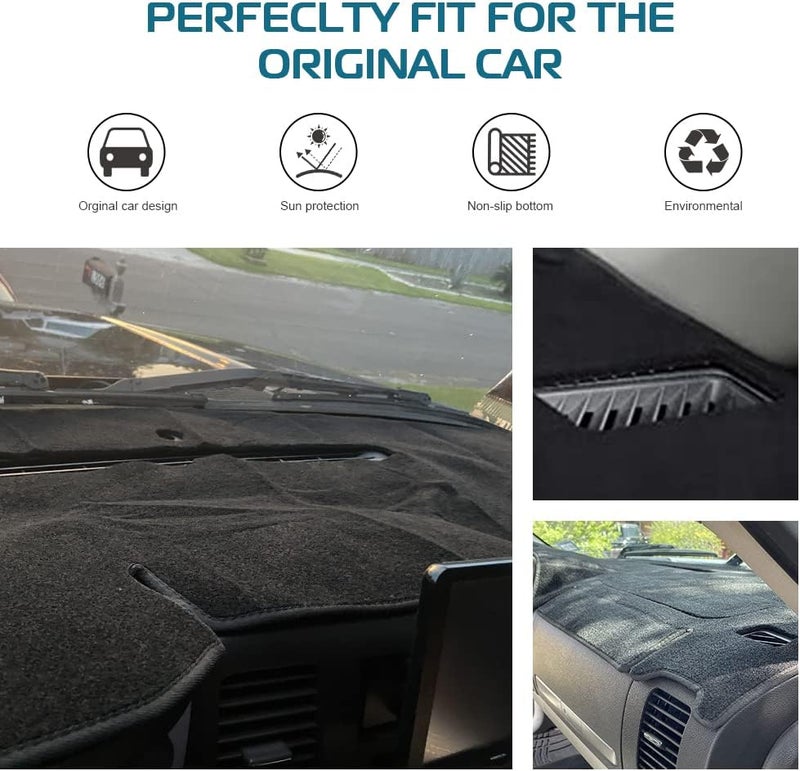 KEDAKEJI Black Dash Cover for Chevy and GMC Vehicles - Image 2