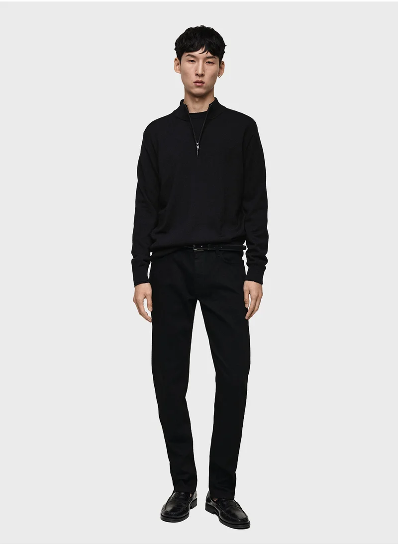 مانجو مان Willyp Half Zip Through Pull Over Sweater
