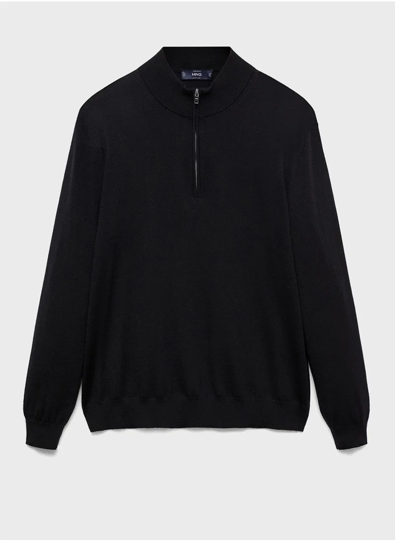 مانجو مان Willyp Half Zip Through Pull Over Sweater