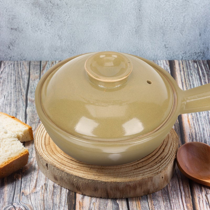 🍳 طاجن فخاري بيد سميكة واحدة مصنوعة من مادة متينة للاستخدام الآمن في المطبخ - Image 5
