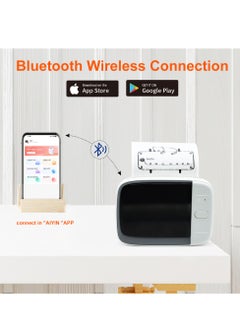 Angmei Label Maker Machine,Thermal Label Printer, Mini Portable Bluetooth Thermal Labeler for Barcode, Name, Address, Labeling, Mailing Compatible with Phone & Laptop  - Image 2