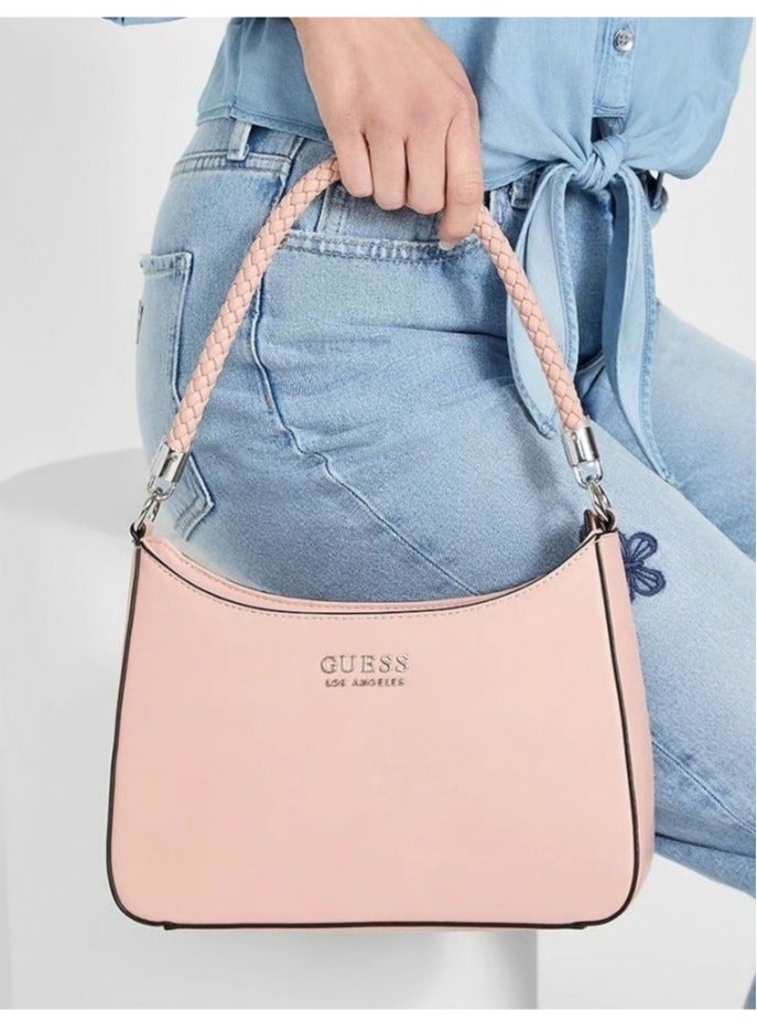 GUESS حقيبة كتف بزاوية سحاب من غس - Image 4