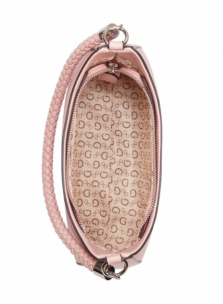 GUESS حقيبة كتف بزاوية سحاب من غس - Image 3