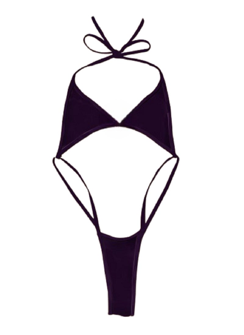 Ward Women's Set with Bra and Neck Strap Featuring Connected Straps from Top to Bottom one piece 