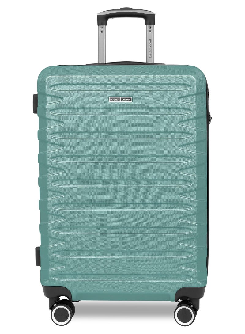 PARAJOHN AeroShield Lightweight ABS Hard Side 8 Wheels Spinner Luggage checked in  Trolley Bag with Lock 28 Inch - Jungle Green - Image 1