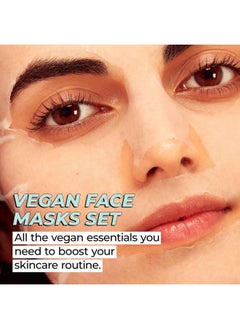 Vitamasques Vitamasques Vegan Face Sheet Masks Kit, 8-Pack - Collection of Triple-Layer Sheet Facial Masks Made With Premium and Natural Ingredients to Boost your Skincare Routine  - Image 2