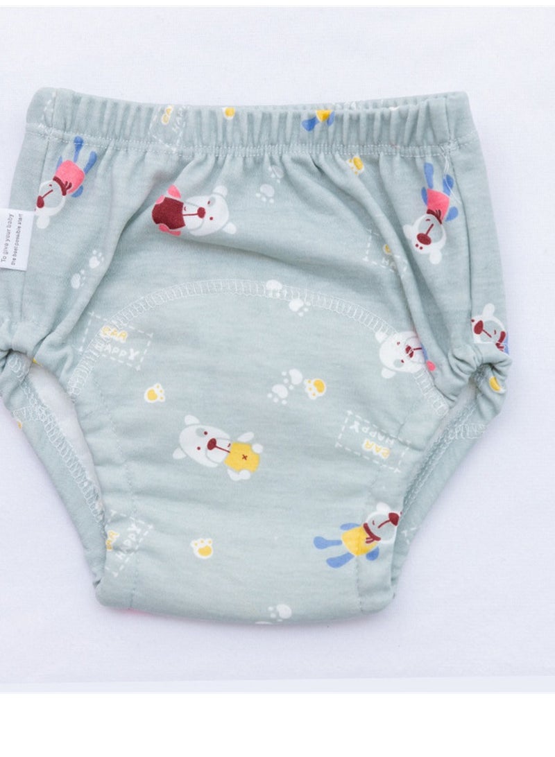 Loquat Squality Baby Training Washable Cut-Out Breathable Diaper Pants Blue 