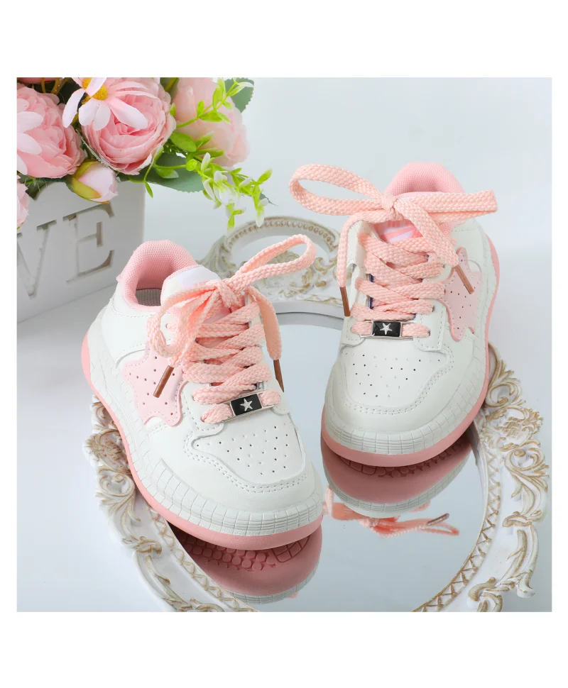 مارك وميا مارك وميا أحذية كاجوال برباط وردي وأبيض