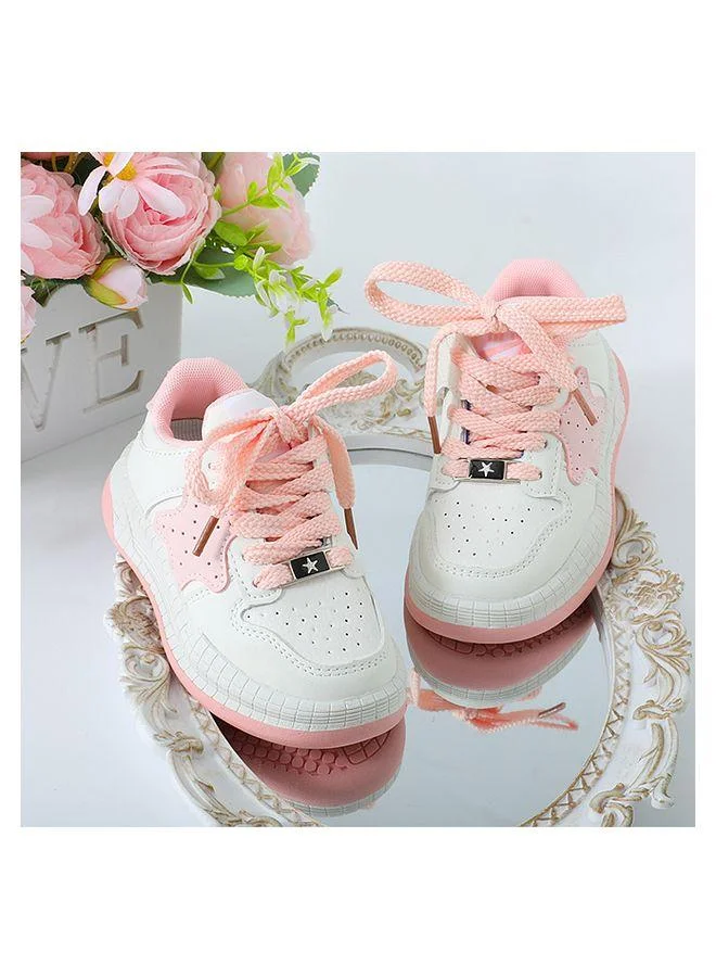 Mark & Mia Mark & Mia Lace Up Casual Shoes - Pink/White
