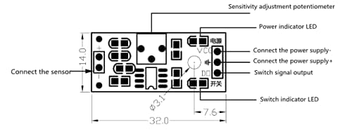 Teyleten Robot 5MM LDR Photosensitive Sensor Module Light Dependent Resistor Sensor Module Digital Light Detection LM393 3 pins for Arduino (10PCS)