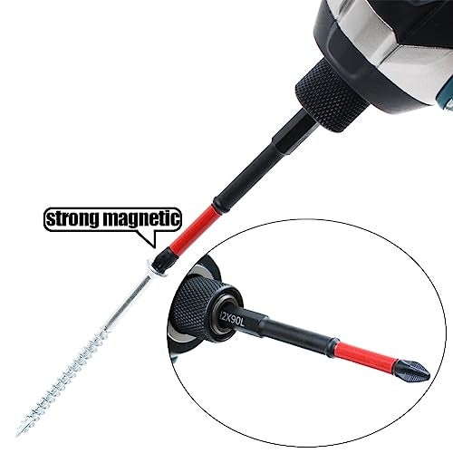AUTOTOOLHOME 10 Pack Phillips PH2 Magnetic Anti Slip Screwdriver Bit Set 3-1/2" Length TS2 Anti-Slip Long Drill Bits Impact Driver Bits - Image 3