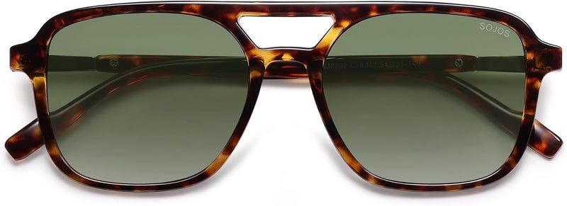 Sojos Temp fluctuation resistant crafted quality Retro Aviator Sunglasses for Women Men,Trendy Rectangle Womens Mens Shades Sun Glasses SJ2202 Fine detail - Image 2