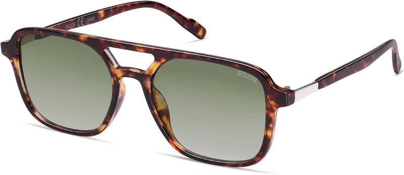 Sojos Temp fluctuation resistant crafted quality Retro Aviator Sunglasses for Women Men,Trendy Rectangle Womens Mens Shades Sun Glasses SJ2202 Fine detail - Image 1