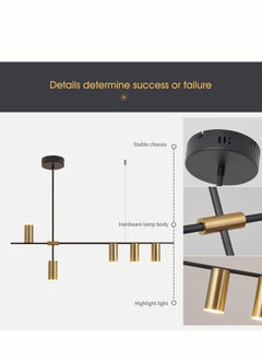Haikomin 5 Head Modern Pendant Light Led Decorative Lamp Ceiling Hanging Kitchen Accesories For Dining Living Room Bedroom Ceiling Chandelier  - Image 4