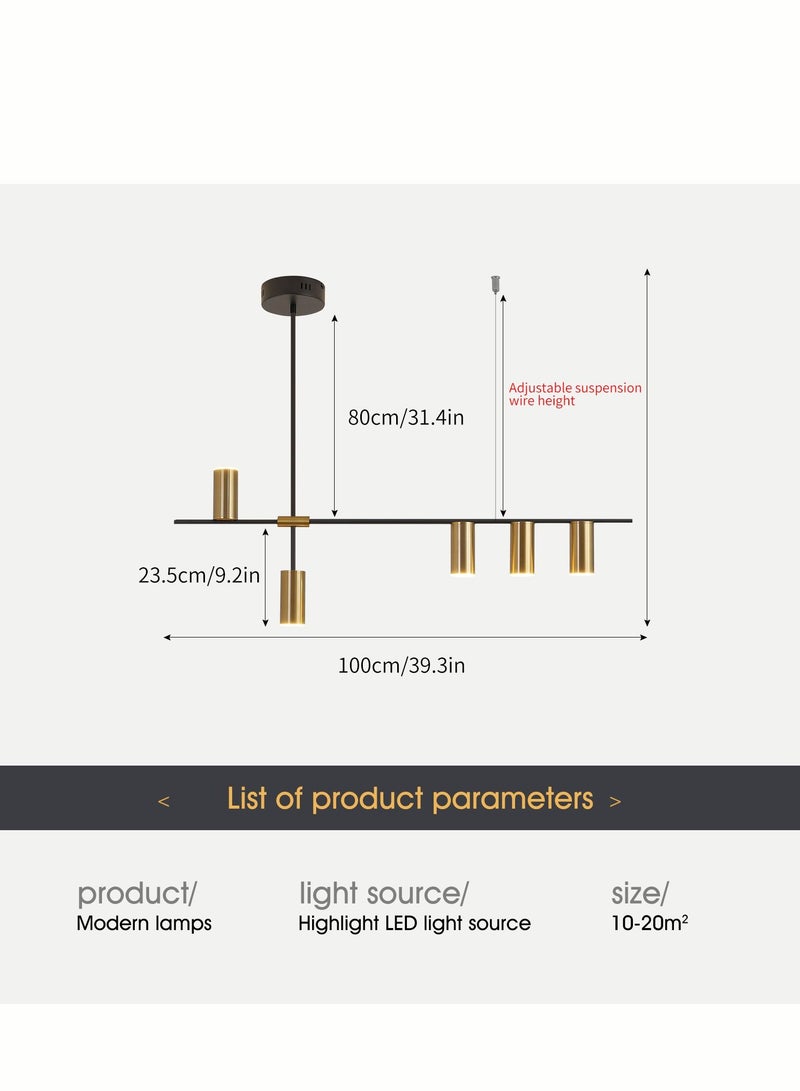 Haikomin 5 Head Modern Pendant Light Led Decorative Lamp Ceiling Hanging Kitchen Accesories For Dining Living Room Bedroom Ceiling Chandelier - Image 2