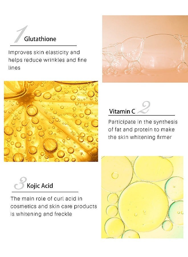 Lanthome Glutathione Whitening Cream, Facial Dark Spots Remover 2% Glutathione Face Cream, Prevent Aging Moisturizing Skin Brightener Cream, Smoothing Brightening Cream, White Lightening Beauty Cream 20G - Image 3