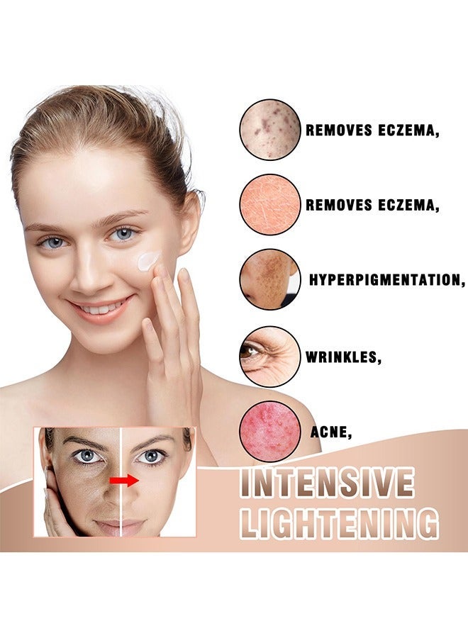 Lanthome Glutathione Whitening Cream, Facial Dark Spots Remover 2% Glutathione Face Cream, Prevent Aging Moisturizing Skin Brightener Cream, Smoothing Brightening Cream, White Lightening Beauty Cream 20G - Image 4