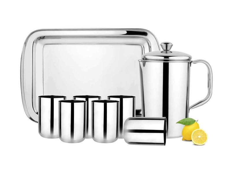 CHAKMAK 8 PCS Stainless Steel Lemonade Set Plain