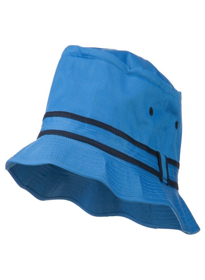 Otto Striped Hat Band Fisherman Bucket Hat - Blue Navy S-M - Image 1