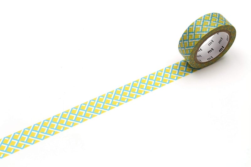 MT mt Washi Masking Tape, 15mm x 7 mtrs Shade - mesh Yellow, (Pack of 1)  - Image 1