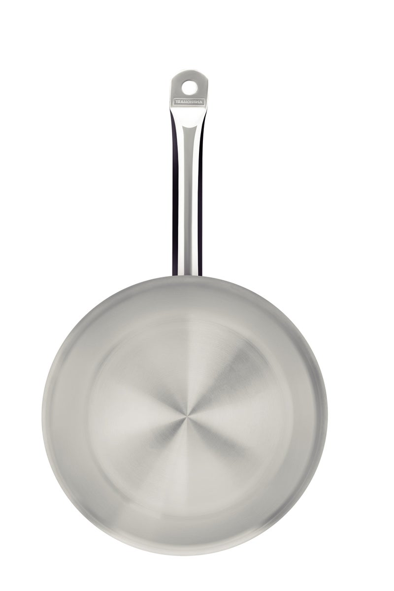 TRAMONTINA Tramontina Professional Stainless Steel Frying Pan, 26 cm, 2.2L – Tri-Ply Base & Handle, Induction & Gas Safe – Made in Brazil, Since 1911 – Model 62633260  - Image 3