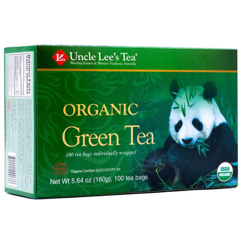 Uncle Lee's Tea Uncle Lee's Organic Green Tea -- 100 Tea Bags net wt 5.64 oz (160g) - Image 2