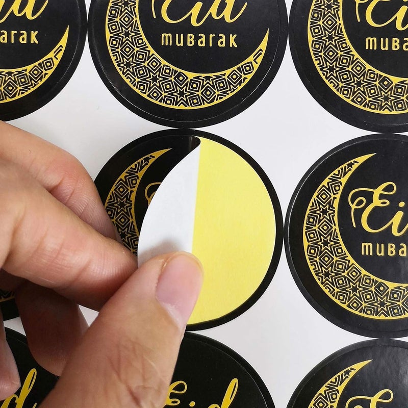 ARS 200 PCS Eid Mubarak Stickers-Islamic Muslim Party Supplies Decorations, Ramadan Decoration Supplies, Islamic Gifts Holiday Stickers Sheets for Eid Al Fitr Adha Festival Decoration Supplies - Image 3