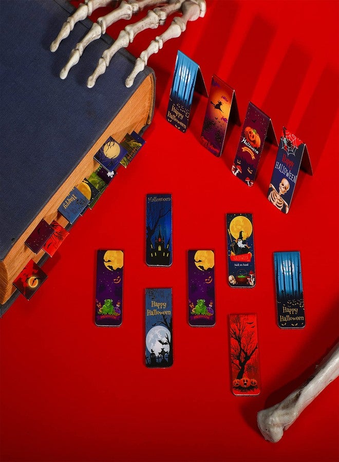 Tenare 30 Pcs Halloween Bookmarks Magnet Bookmarks Scary Magnetic Clip Halloween Assorted Book Markers for Book Teachers Reading Gift Lovers Supplies - Image 2