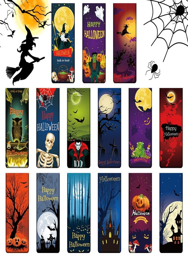 Tenare 30 Pcs Halloween Bookmarks Magnet Bookmarks Scary Magnetic Clip Halloween Assorted Book Markers for Book Teachers Reading Gift Lovers Supplies - Image 1