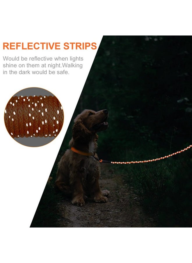 Joytale - Joytale Long Dog Training Leash, 50FT Tie Out Rope Check Cord with Padded Handle, Reflective Recall Lead for Puppy and Small Dogs, Orange - Image 1