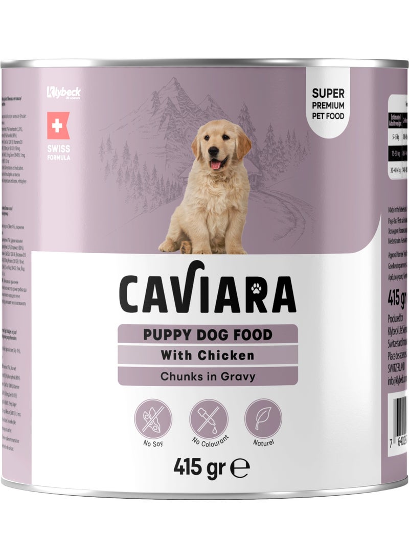 CaviaraCan Food for Puppy Dogs with Chicken CIG  415 gr