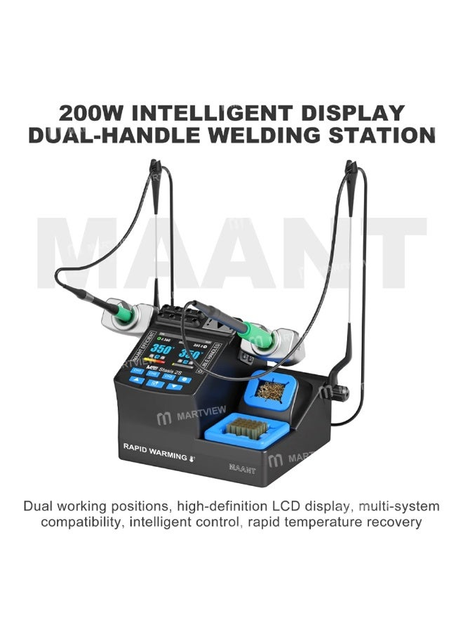مانت محطة لحام MaAnt Stasis 2S 200W الذكية ذات المقبضين وشاشة العرض، متوافقة مع C115 / C210 - Image 4