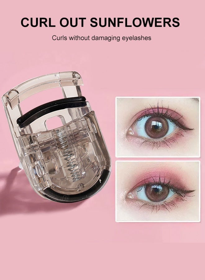 Mini Transparent Black Eyelash Curler, Portable Pocket Lash Curler for Natural Curling - Image 3