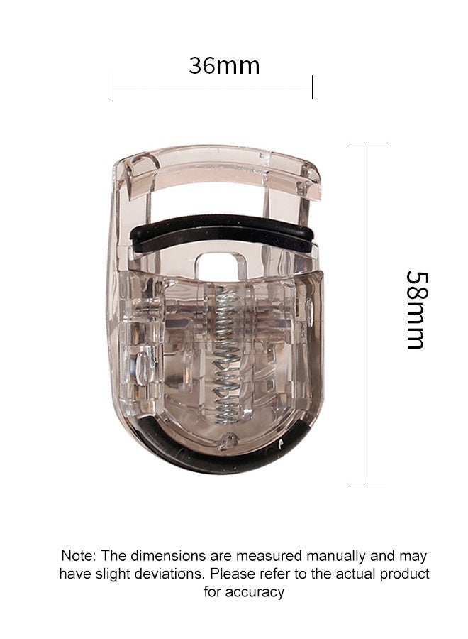 Mini Transparent Black Eyelash Curler, Portable Pocket Lash Curler for Natural Curling - Image 1