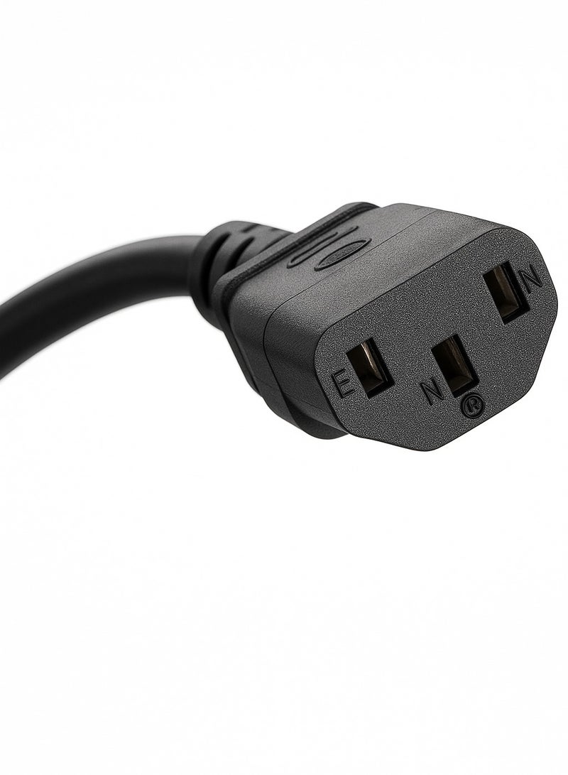 FUJISHKA Power Cord 1.5M (6ft) – Heavy Duty 3-Prong AC Cable with Pure Copper Wire and Built-in Fuse – For PC, Monitor, TV, Printer, Copier, Shredder – Black  - Image 2