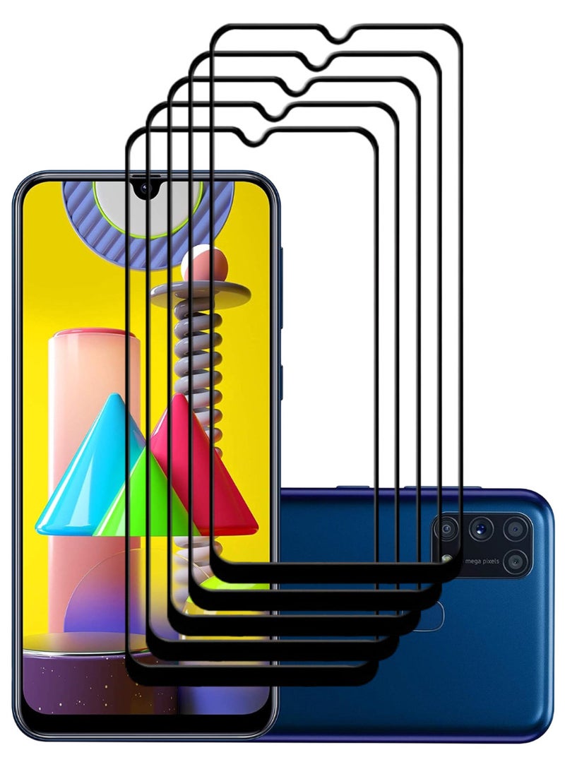 ACLIX 5 Pieces Antistatic ESD Dustproof Premium Quality High Definition Tempered Glass Screen Protector Designed For Samsung Galaxy M31 - Image 1